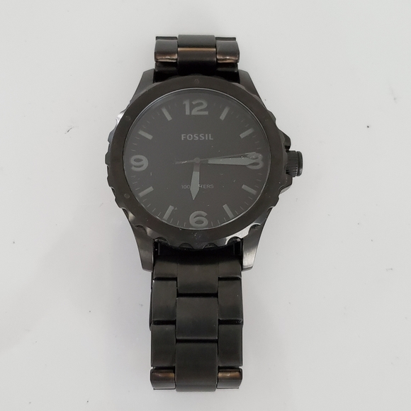 Fossil Nate Model Men's Steel Diver's Watch Black - Picture 4 of 8